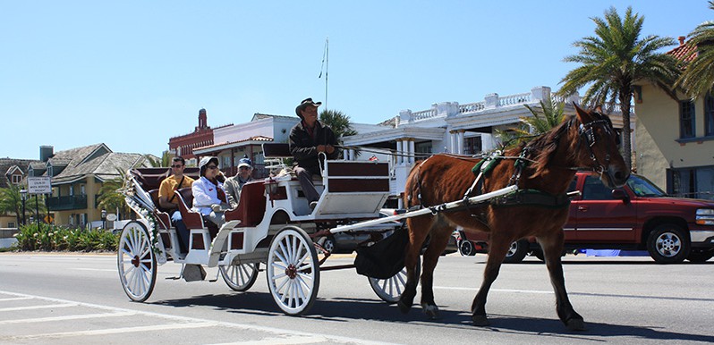Carriage ride through downtown St. Augustine