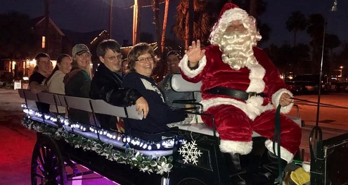 Enjoy one of the Night of Lights Wine & Carriage Tours!