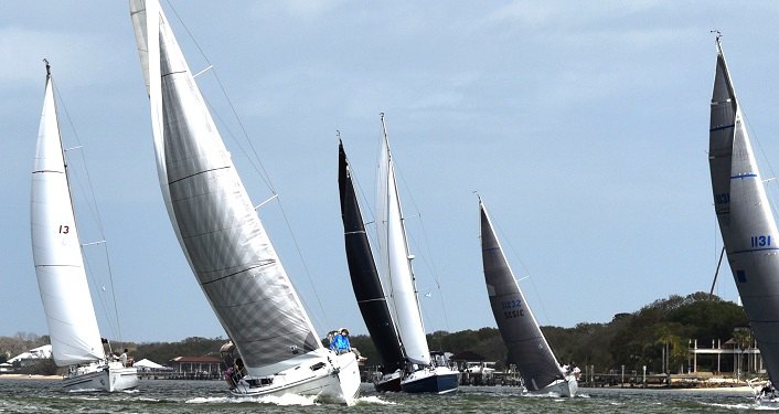 image of sailboats racing during St. Augustine Race Week
