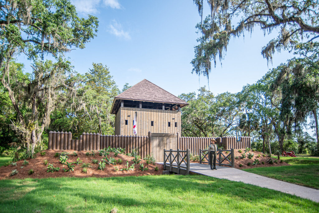 Exterior view of Fort Mose historic state park