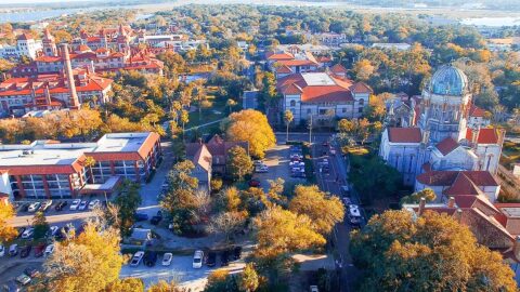 Aerial view of St. Augustine neighborhood
