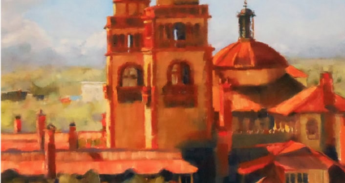 Painting of Flagler College architecture
