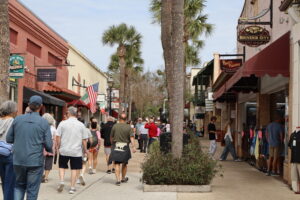 Visitors on St George Street, St Augustine