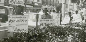 Black women in St. Augustine protesting during civil rights movement