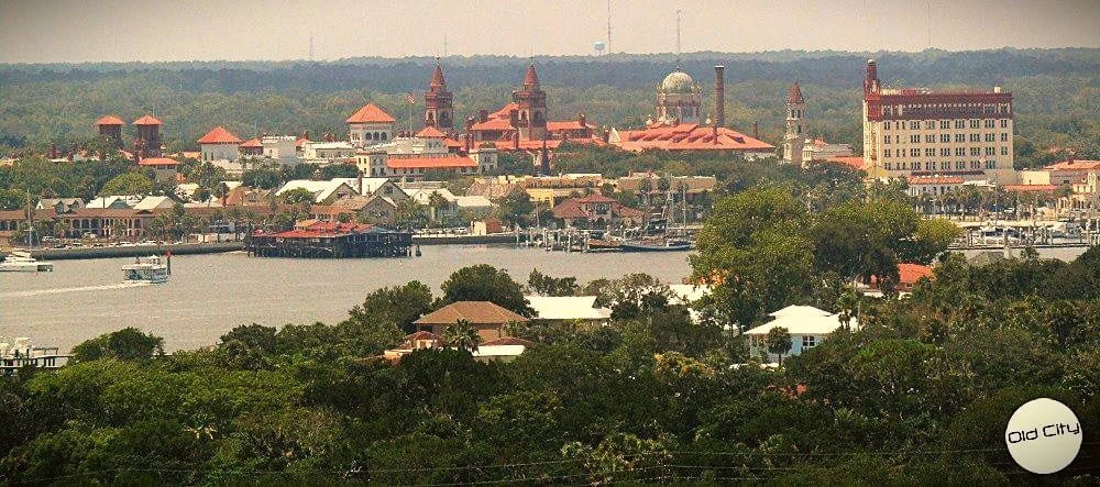 Aerial view of St. Augustine from the St. Augustine Lighthouse